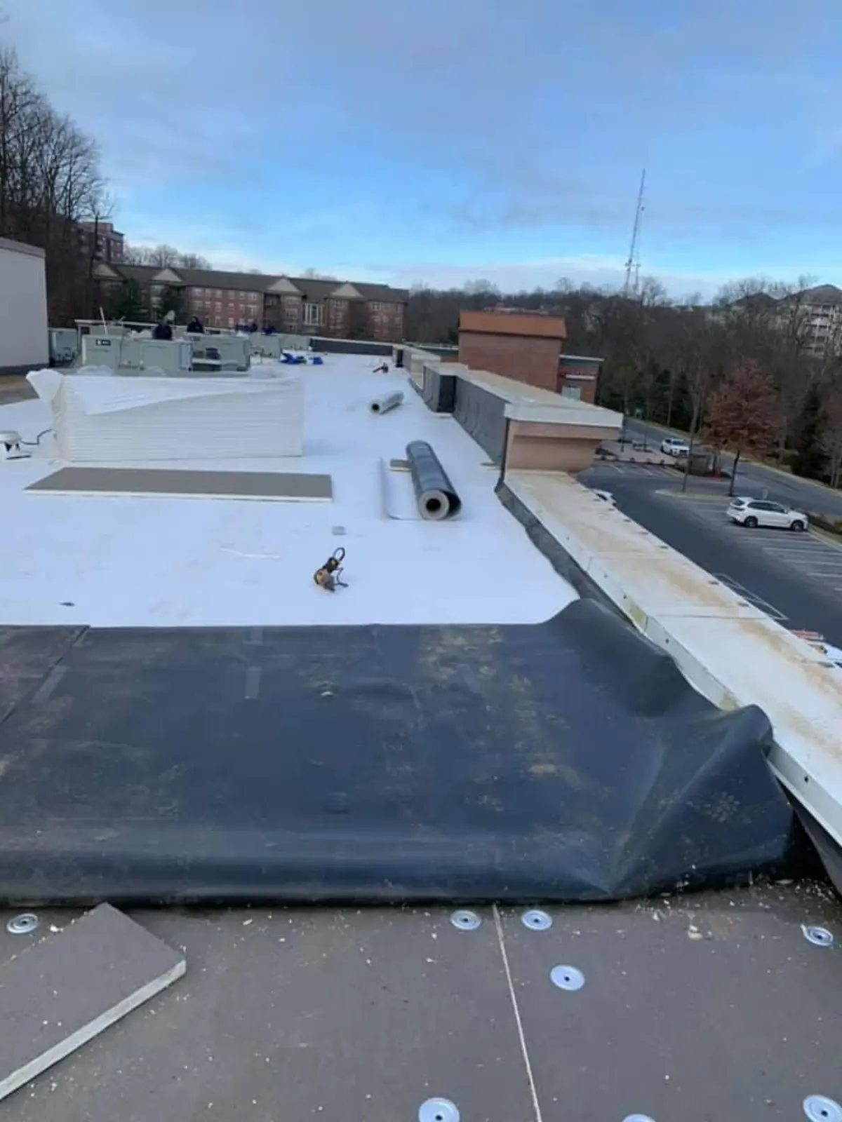 Commercial roof layering