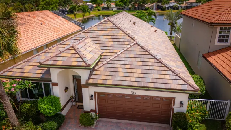 Beautiful roof with tile roofing